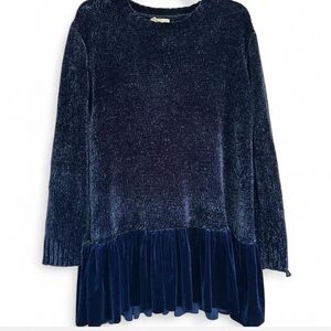Entro Navy Blue Velvet Sweater dress